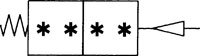 Schematic symbol: single acting